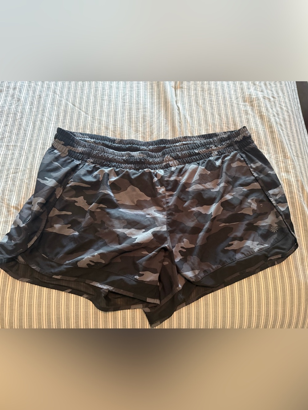 Athleta Women's Black & Gray Camo Running Shorts